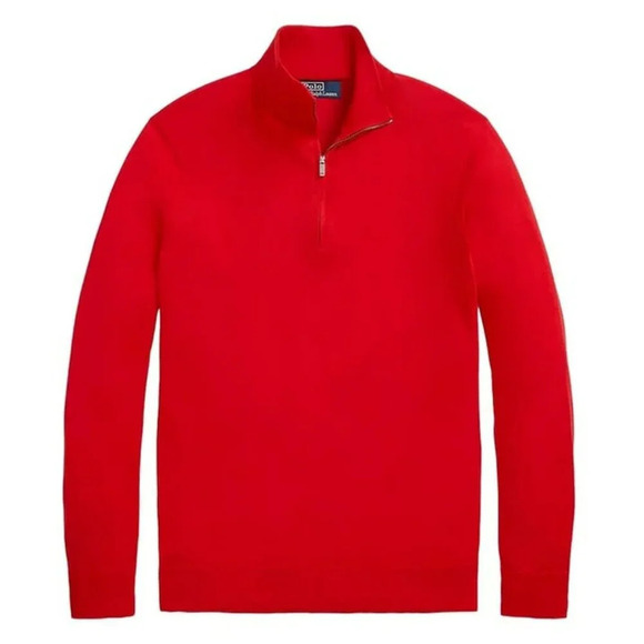 Polo Ralph Lauren Men's Cotton Quarter Zip Mock Neck Sweater Size XL (MSRP $228)